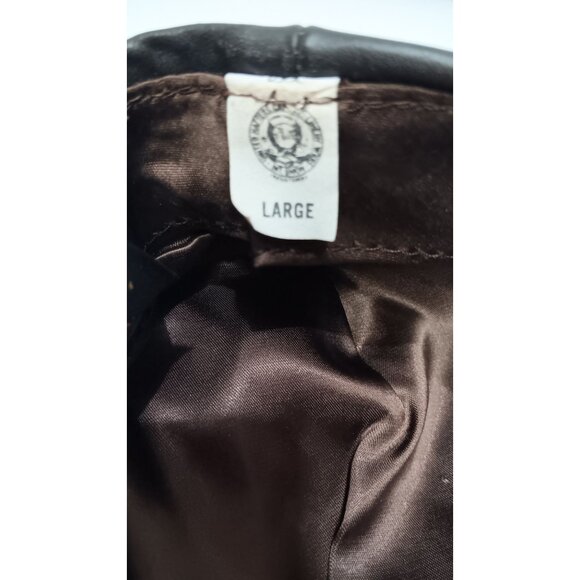 Sima International Brown Leather USA Large United Hatters Cap Newsboys Vintage H - Picture 10 of 11